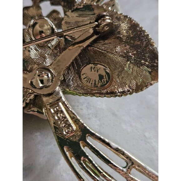 Signed BSK MY FAIR LADY Tall Flower Bouquet Brooch - Picture 6 of 6